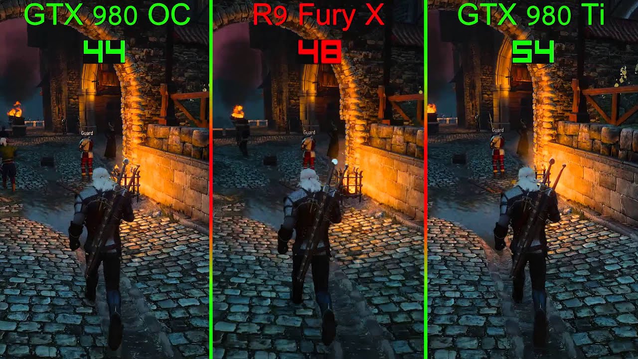 Radeon R9 Fury X vs GeForce GTX 980 Ti The Witcher 3: Wild Hunt