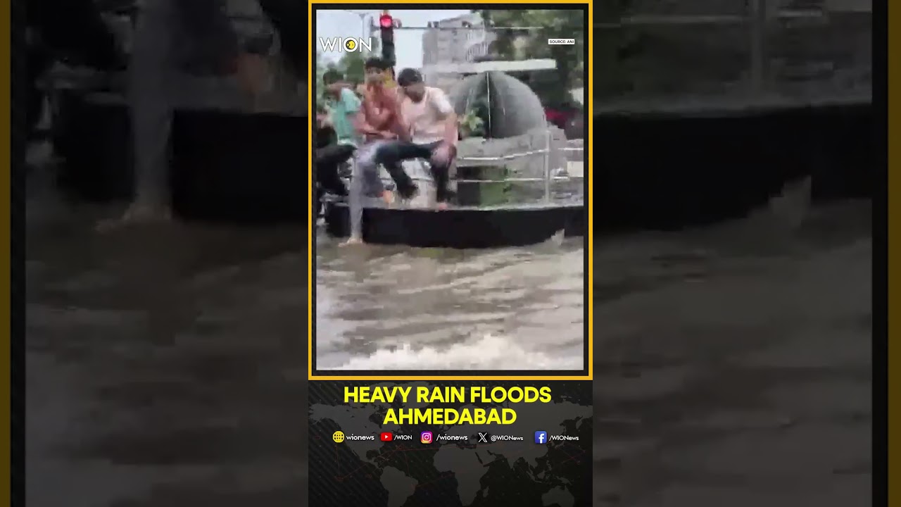 Gujarat: Heavy Rain Triggers Waterlogging In Ahmedabad's Navrangpura | WION Shorts