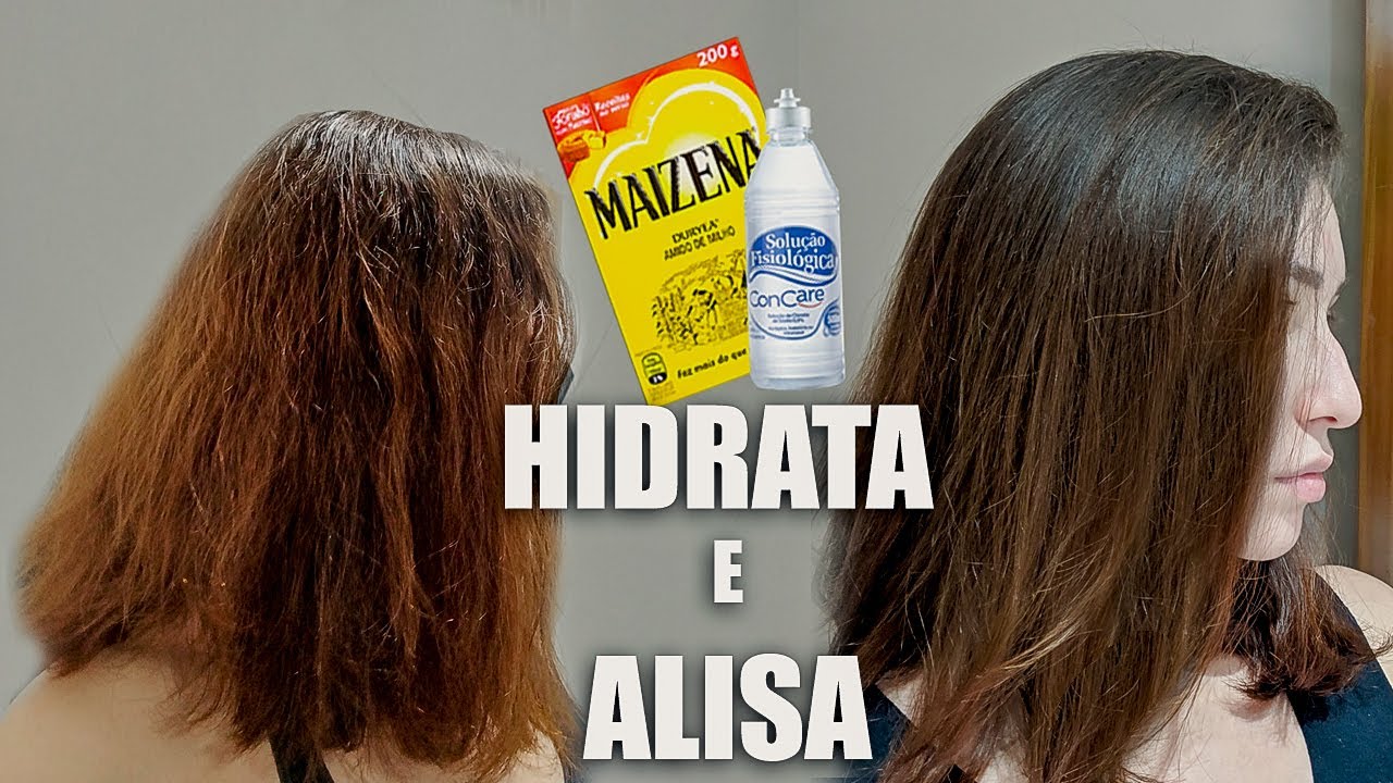 Hidratação Caseira com MAIZENA e SORO FISIOLÓGICO: ALISA e RECUPERA (Passo a Passo)