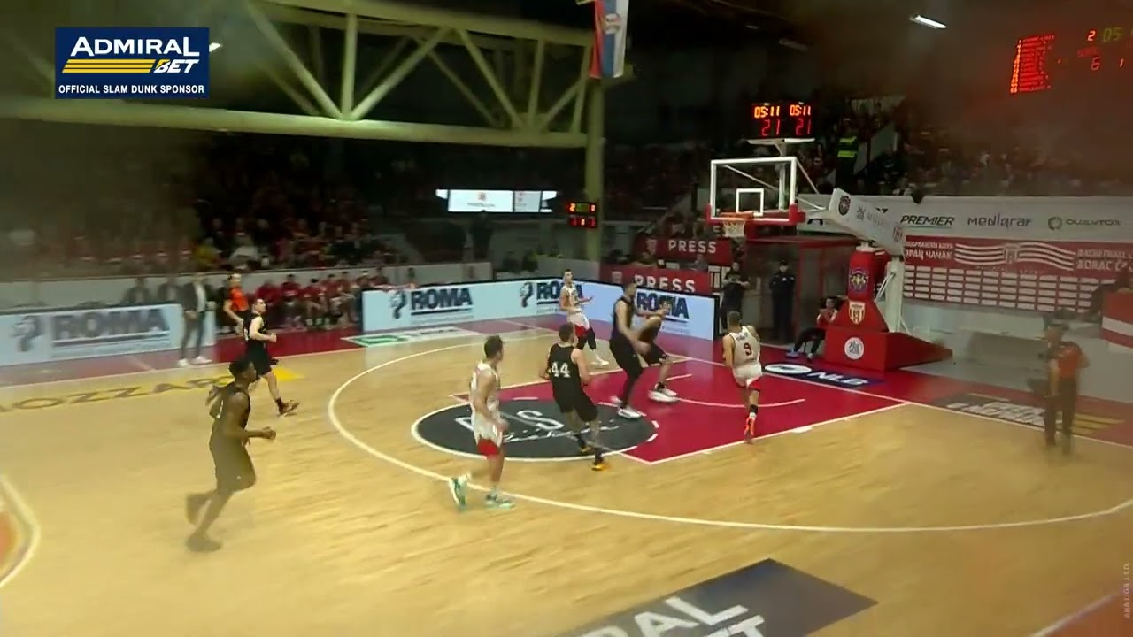 Dunk by Pavle Nikolić (Borac Mozzart – U-BT Cluj-Napoca, 7.2.2026)