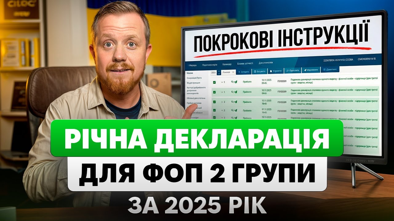 Як подати Декларацію ФОП 2 групи за 2025 рік з Додатком 1 по ЄСВ!!! Покрокова інструкція!