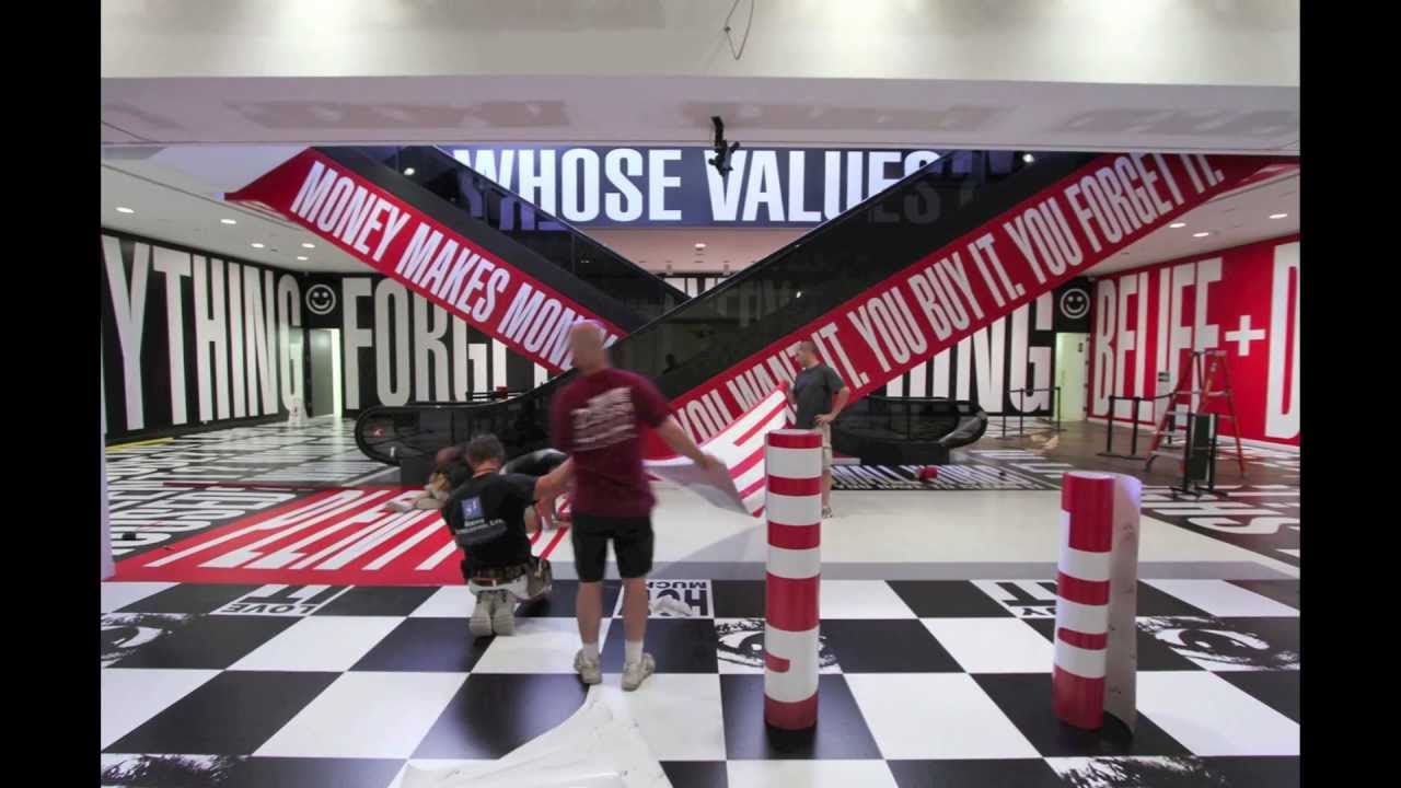 Barbara Kruger Belief+Doubt Time-lapse - Hirshhorn Museum