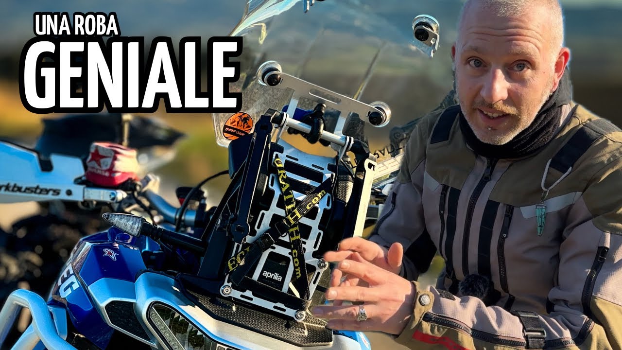 TUAREG 660 “CABRIO” ?! - cupolino reclinabile e portapacchi anteriore - @ApriliaOfficial
