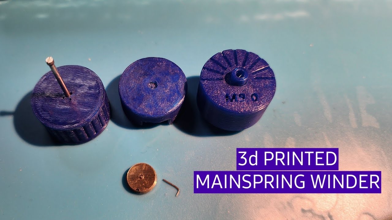 How to utilize the 3d printed RS Mainspring winder