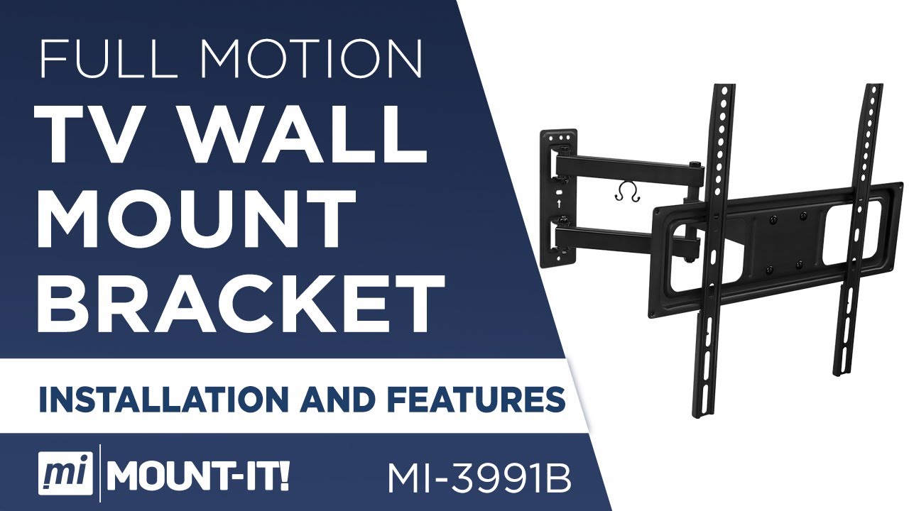 TV Wall Mount Bracket with Full Motion Articulating Arm | Installation and Features (MI-3991B)