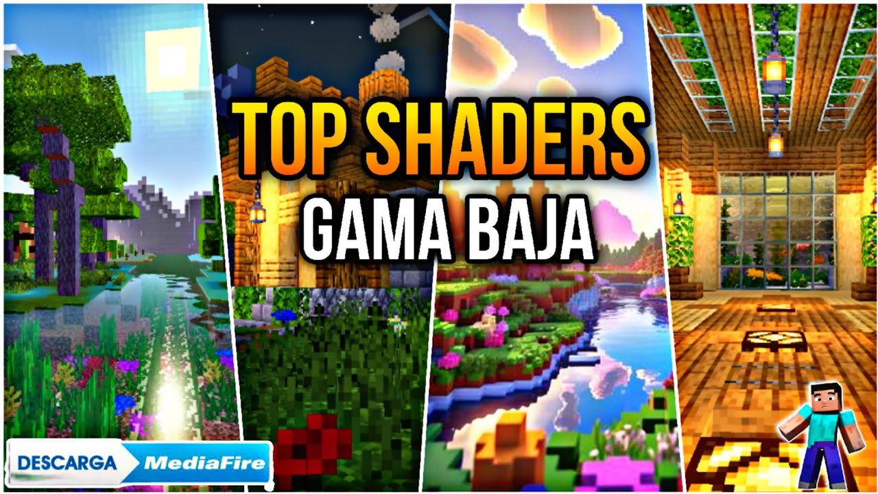 😍Top 5 MEJORES SHADERS para MINECRAFT bedrock 1.21 para gama baja, 2024.