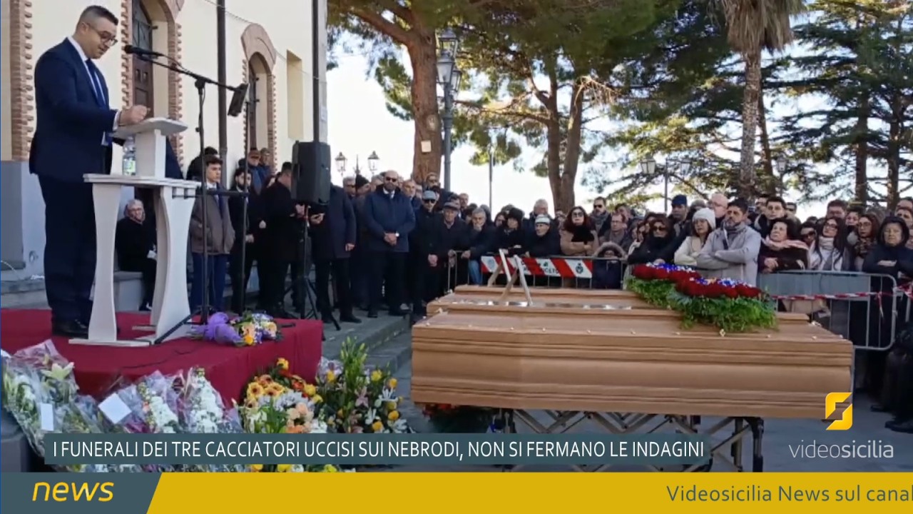 I funerali dei tre cacciatori uccisi sui Nebrodi, non si fermano le indagini