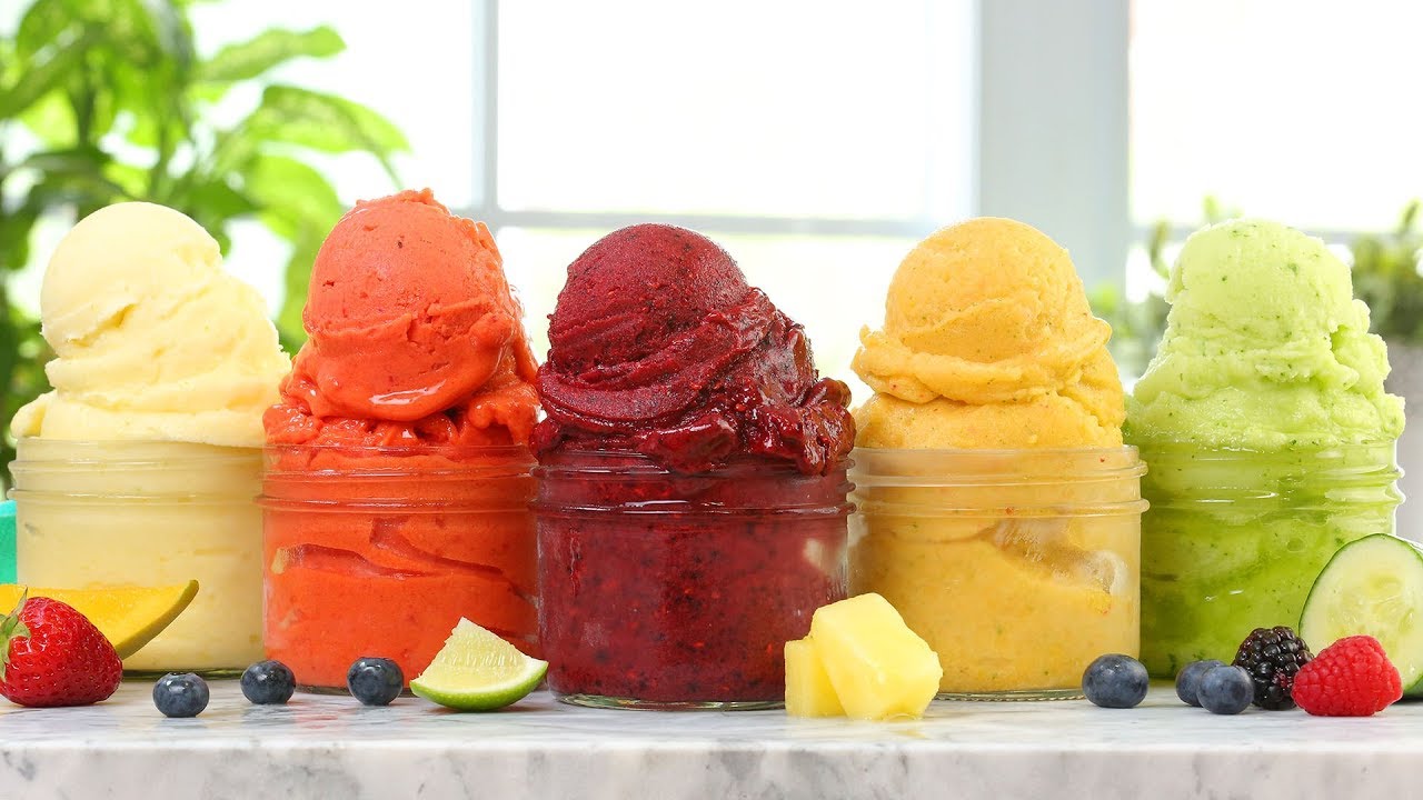 5 EASY Fruit Sorbets | Dairy Free Summer Desserts!