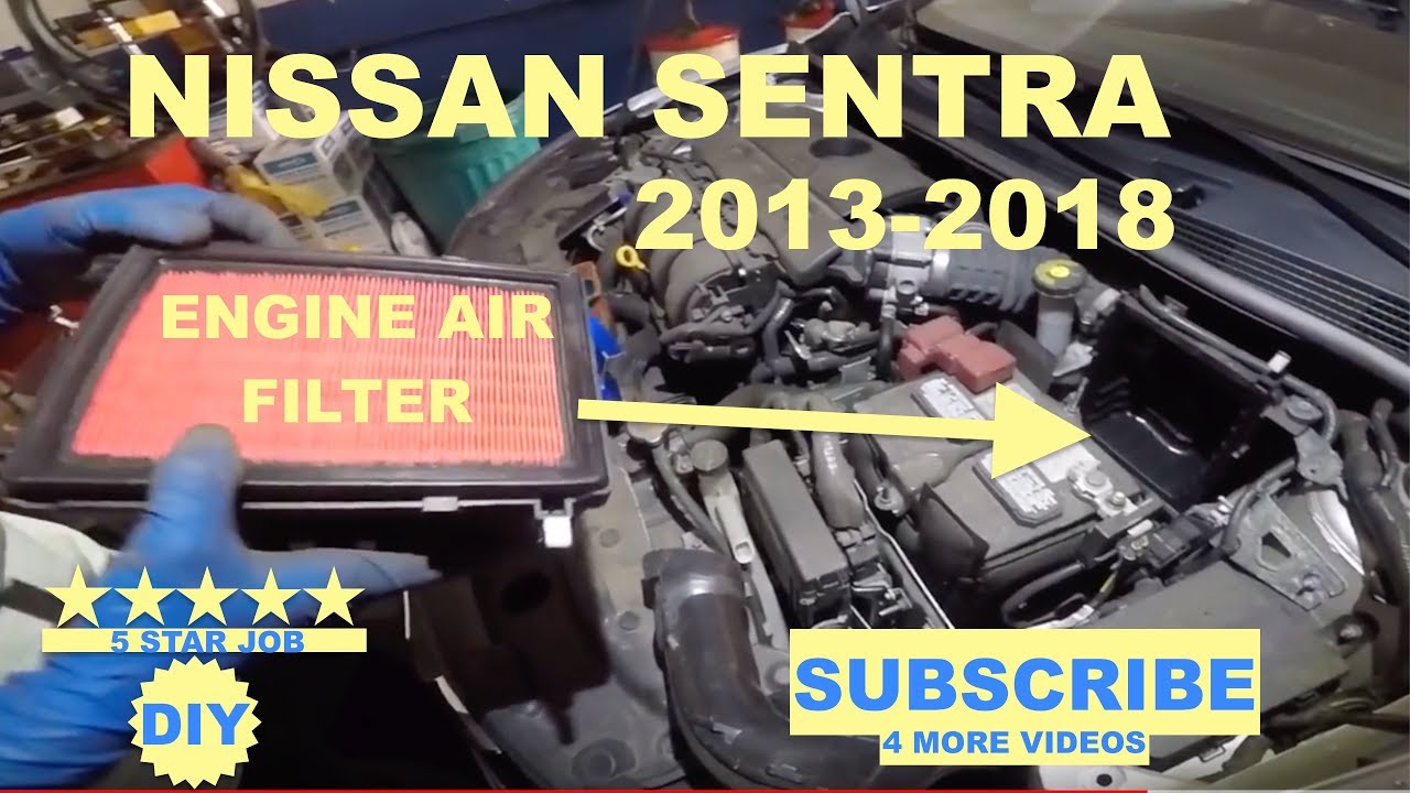How to change engine air filter on 2017 Nissan Sentra