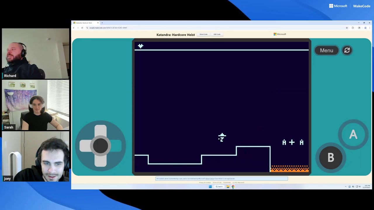 Last livestream of 2025 in MakeCode Arcade!