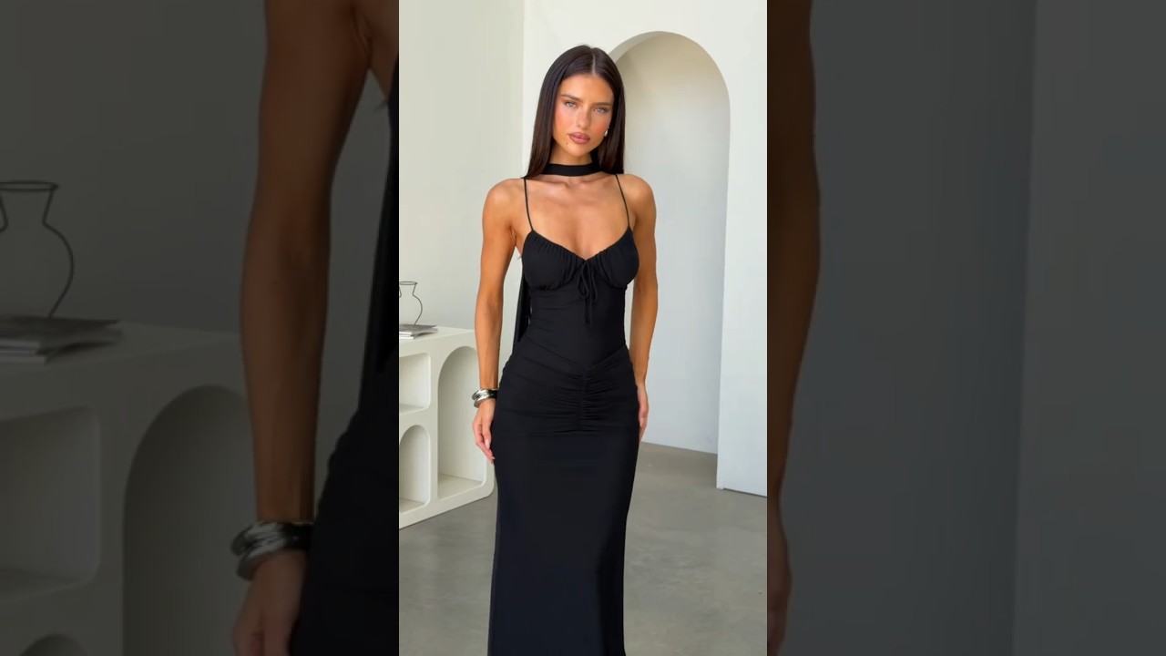 The perfect 🥀 our ROSIE maxi dress in black 🖤 #fashion #model #beauty #style #outfit #shorts