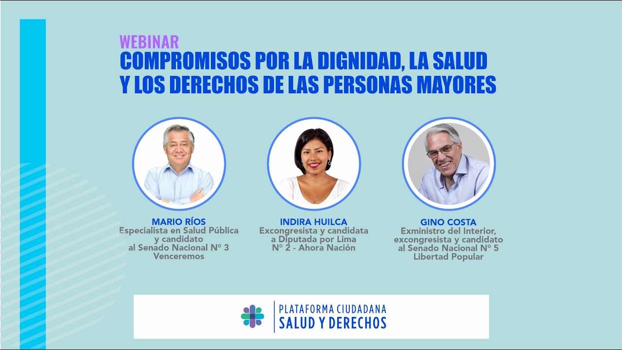 Webinar: Compromisos por la dignidad, la salud y los derechos de las personas mayores