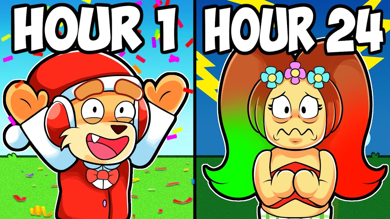 Booshot & Bella play ROBLOX for 24 HOURS (Roblox Funny Moments)