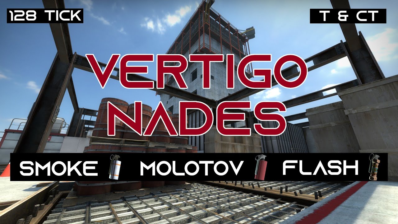 NEW VERTIGO NADES [128 tick] - T&CT Smokes, Molotovs, Popflashes - New 2020 April Update Version