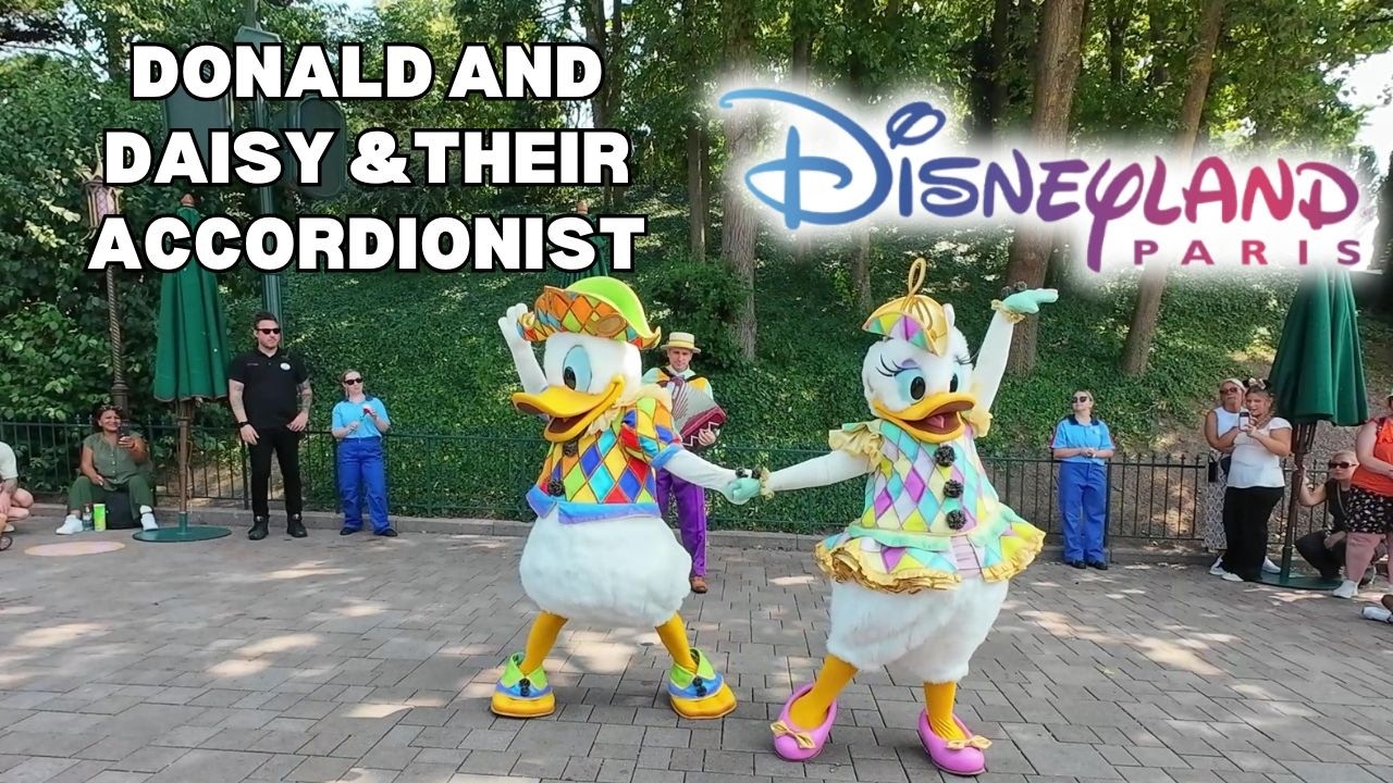 Donald and Daisy and their Acordionist Disney Music Festival 2025 at Disneyland Paris