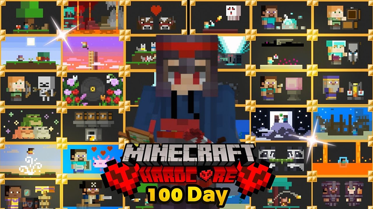 قضيت 100 يوم اسوي جميع الإنجازات ماين كرافت هاردکور!! | نسخة البيدروك | Minecraft