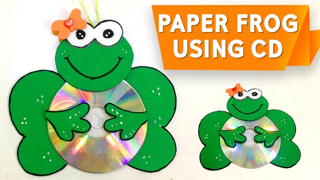 How To Make Paper Frog Using CD | CD Crafts Ideas | DIY Paper Frog | Easy Crafts  | Do Craft