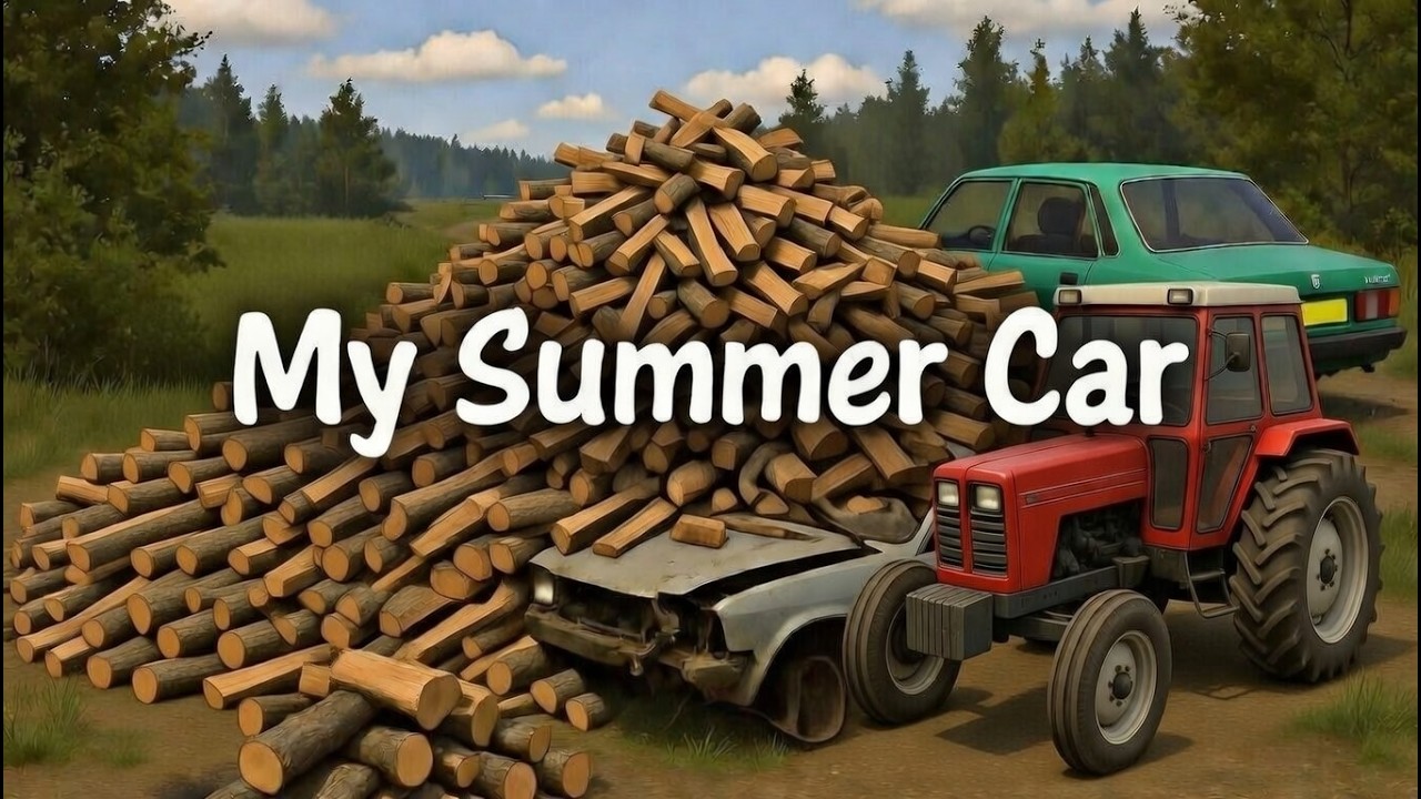 ¡My Summer Car! Día de cortar leña y venta de coche destrozado al mecánico