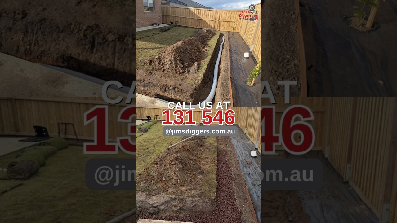 AGI pipe drainage install at Armstrong Creek