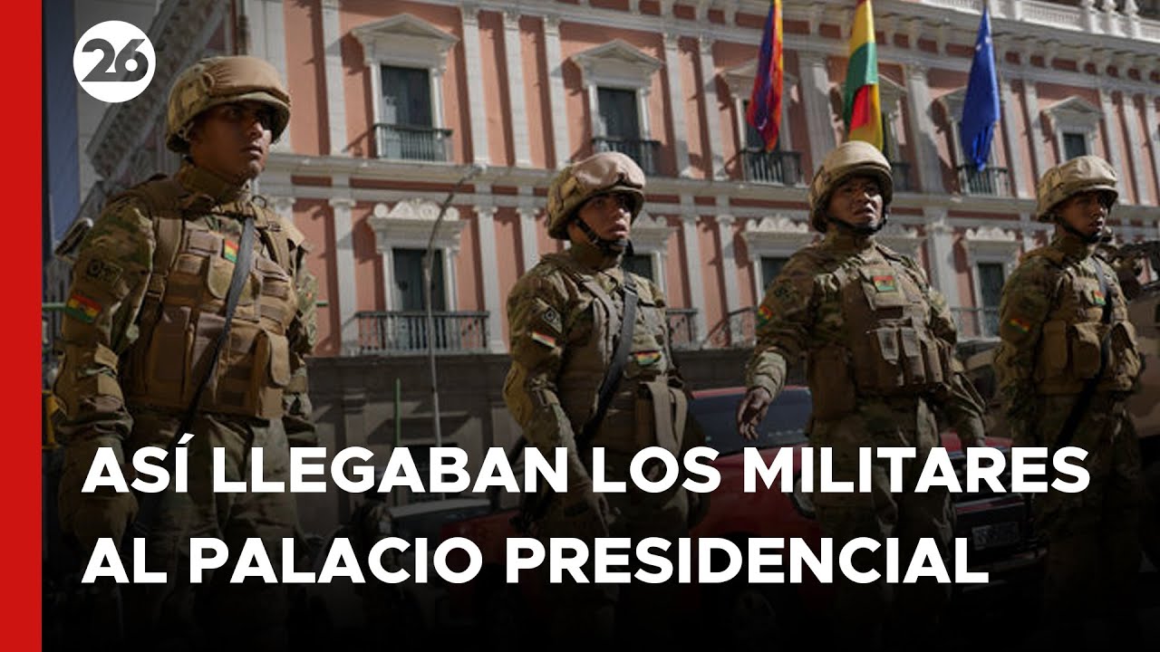 🚨 PRIMERAS IMÁGENES | Así llegaban los militares al Palacio Presidencial de BOLIVIA