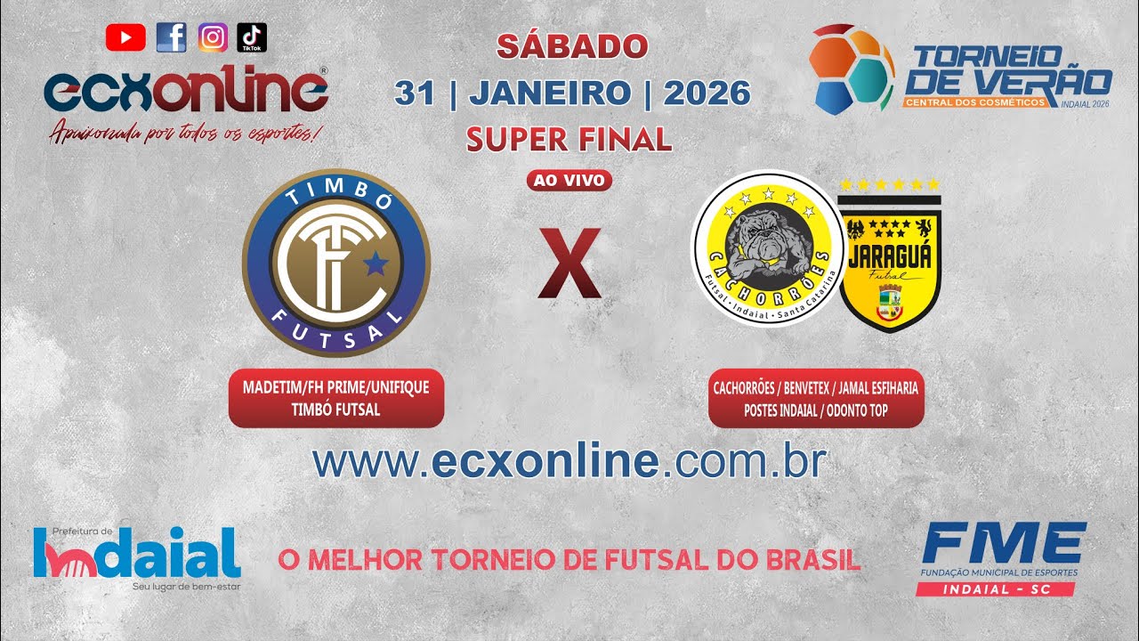 SUPER FINAL | 39º TORNEIO DE VERÃO DE INDAIAL ''Central dos Cosméticos'' | 31 01 2026