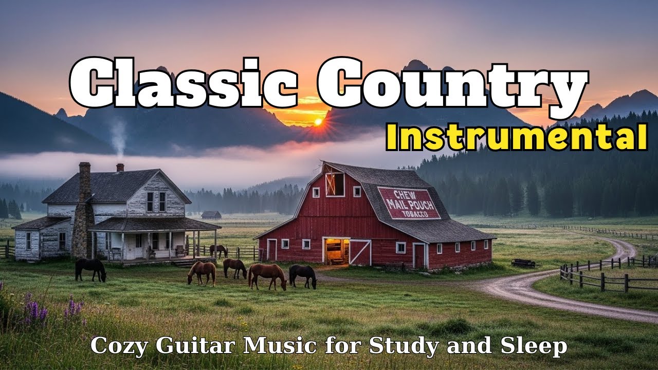 11 Hours Classic Country Instrumentals - Relaxing Guitar for Study and Sleep