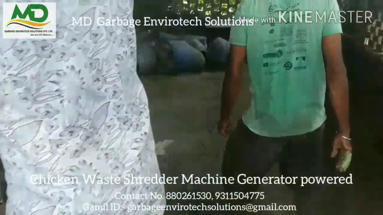 Chicken Waste shredder machine // MD garbage envirotech solutions / Shredder Machine / Animals Waste