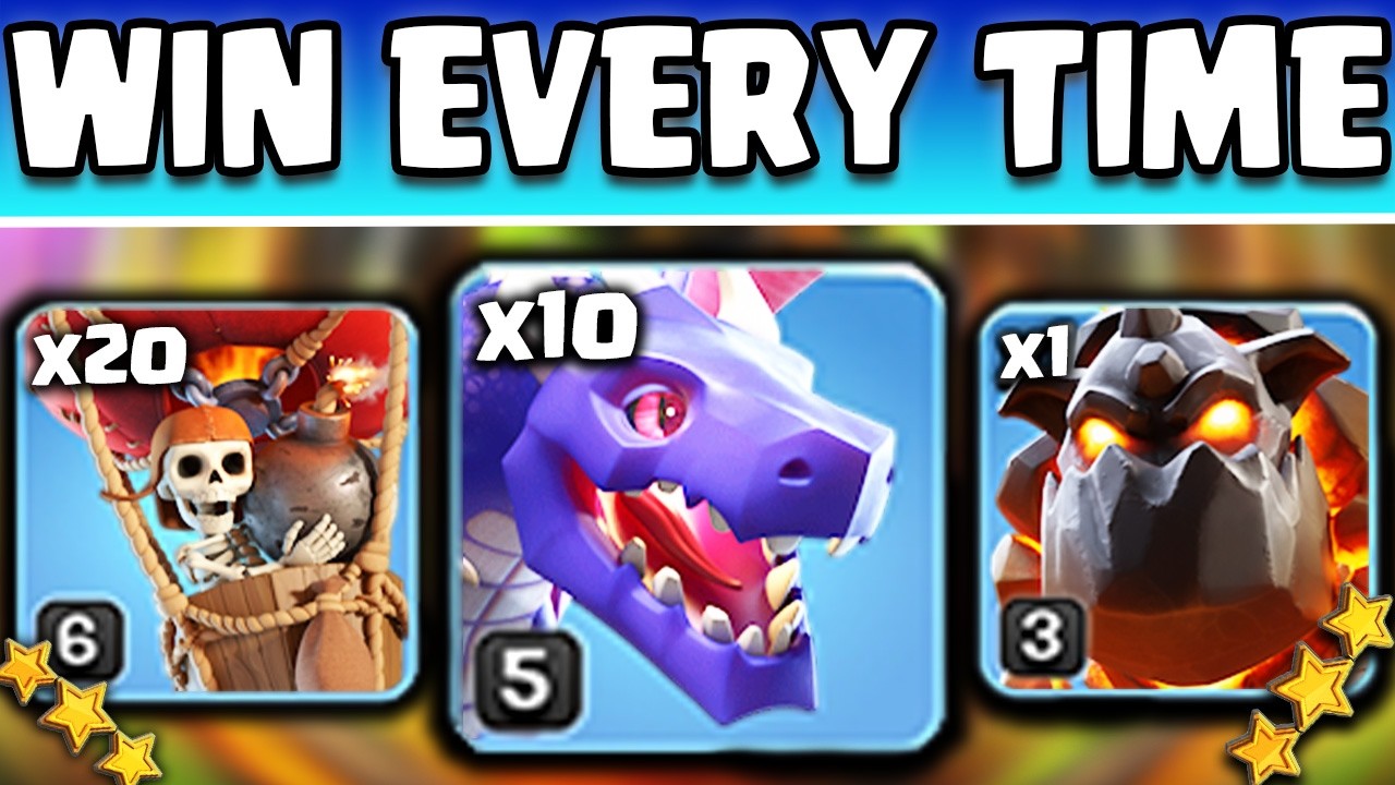 TH10 Top 3 Air Attack Strategies 2025 | Easy and Powerful Town Hall 10 Armies (COC)