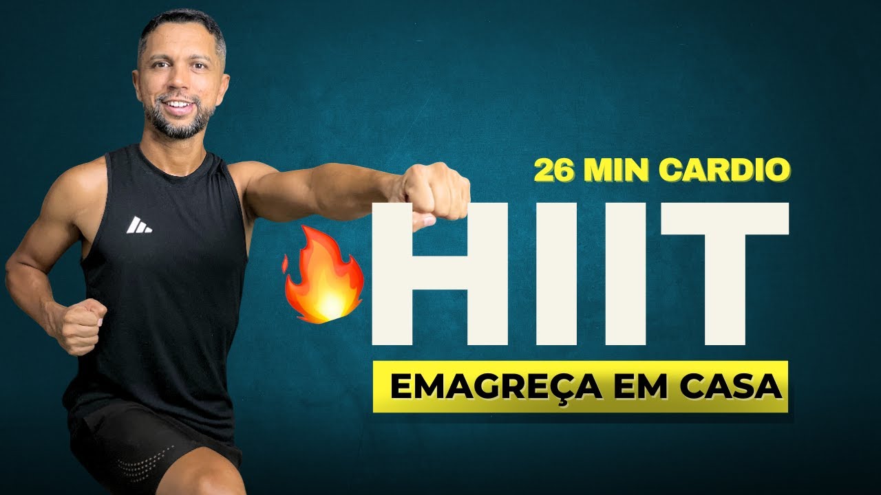 Treino cardio HIIT | Emagreça fazendo exercicios em casa