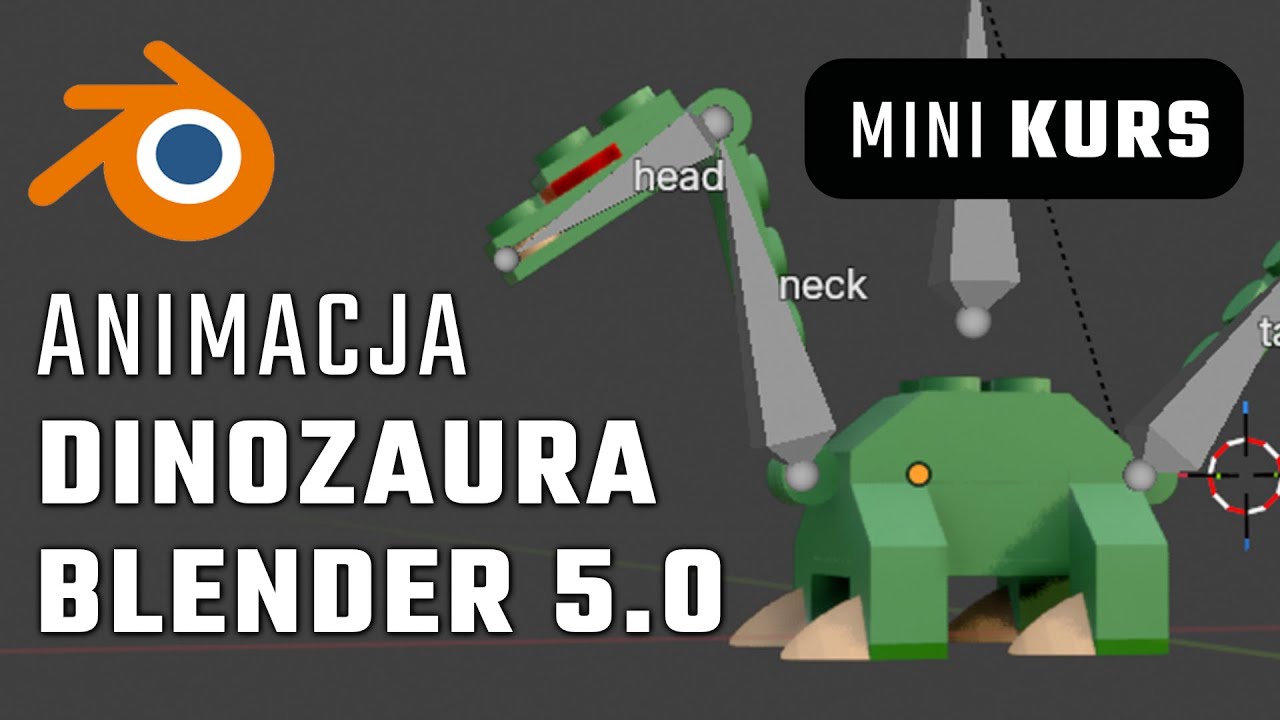 Jak działa plik glTF z animowanymi akcjami? | mini KURS z animacji dinozaura | BLENDER 5.0