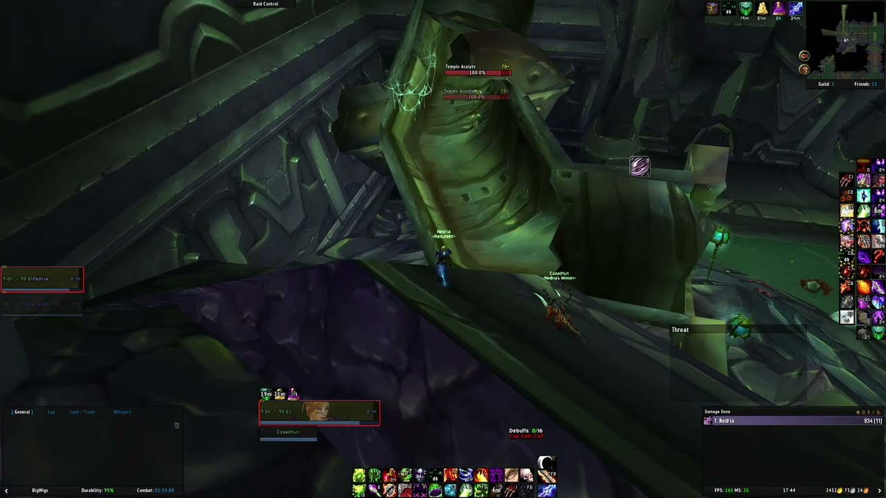 Warlock Solo AOE Black Temple Trash Farm