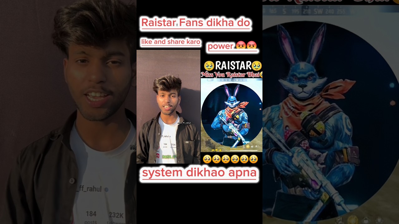 Raistar bhai old free fire miss 🥹you #freefire #raistar Rai #shayari #shorts