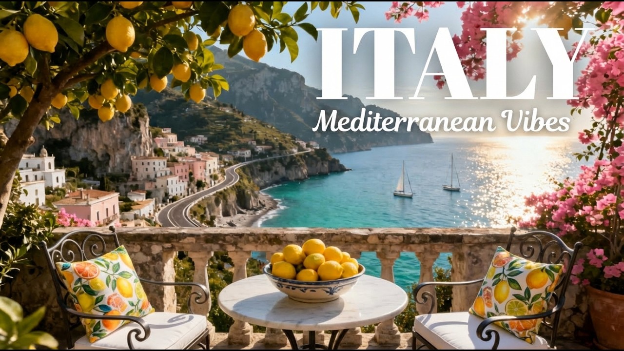 🇮🇹 Italian Vibes & Mediterranean Music 🌊 Peaceful Amalfi Coast & Lake Como Relaxation Music ✨