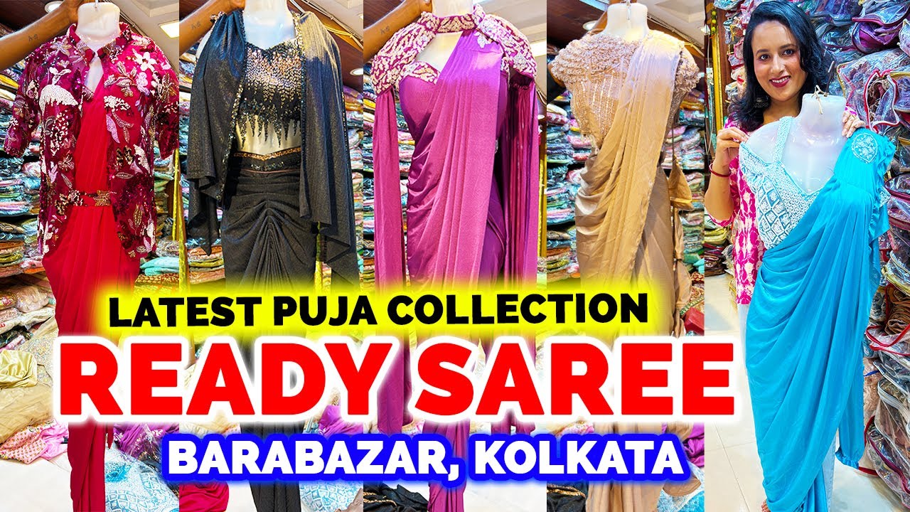 Ready To Wear Saree in Barabazar Kolkata | 1 Minute Drape Saree | Fancy Saree with Ready Blouse