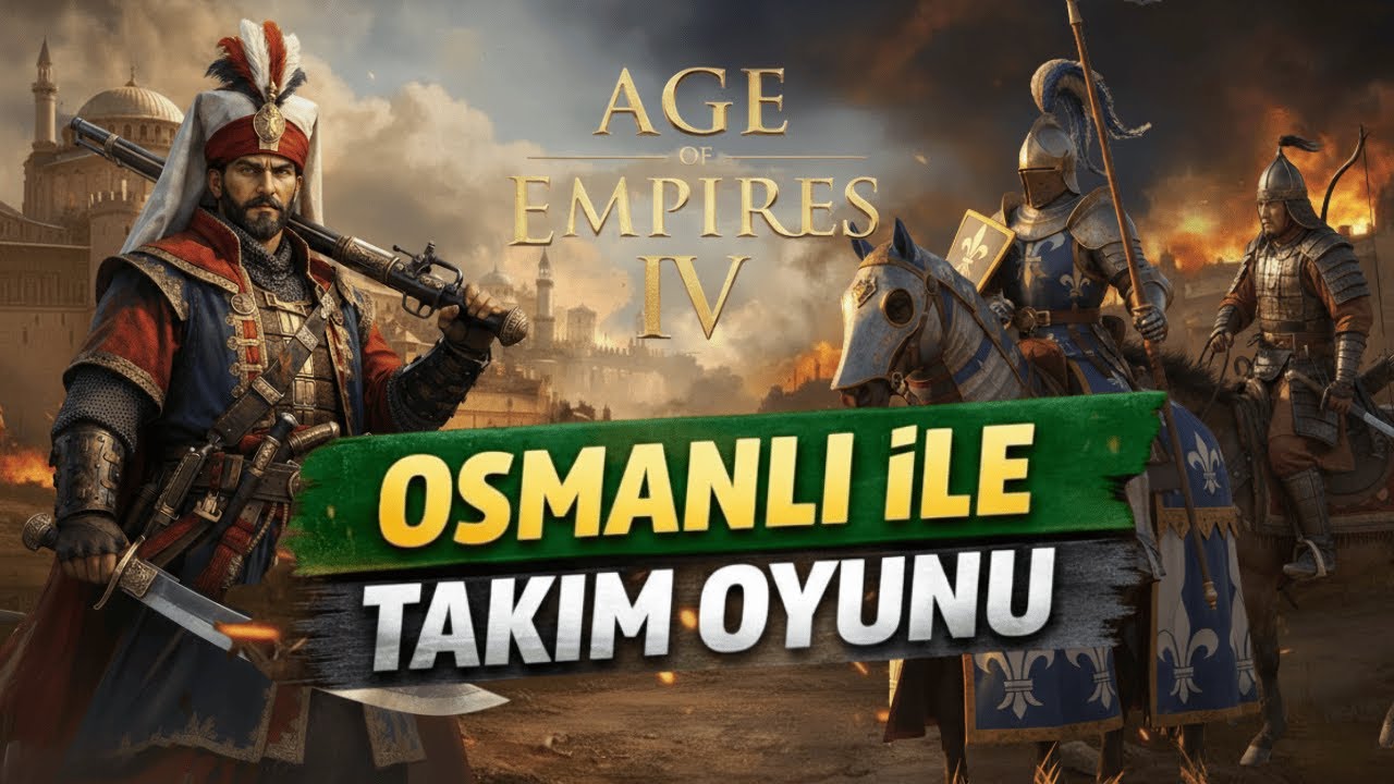 RAKİP ÇILDIRDI!! Age of Empires IV Sıralı Takım Oyunu | Osmanlı vs Moğol & Fransız |