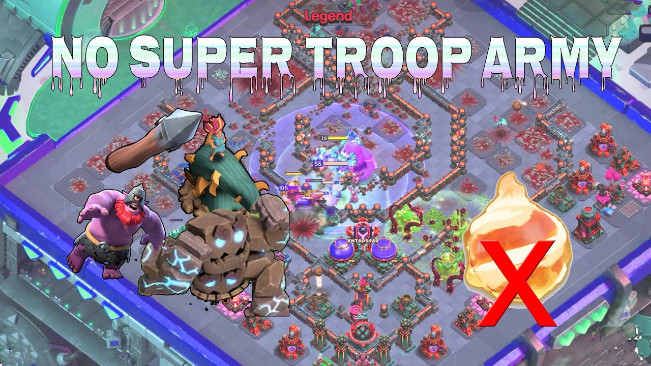 Golem Thrower, No Super Troops needed