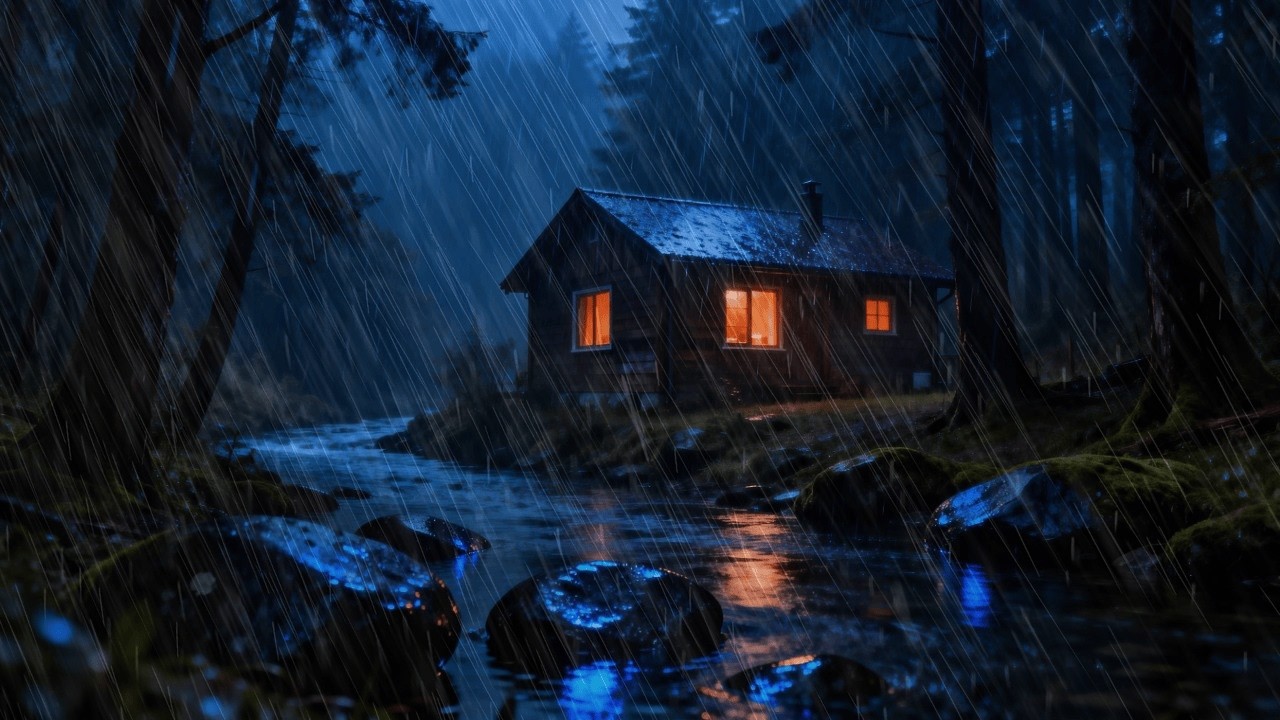 Soft Rain & Distant Forest Silence • Pure ASMR for Sleeping