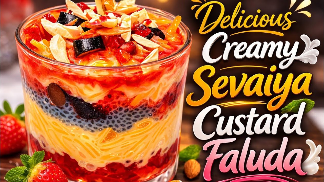 Creamy Custard Sevaiyan Faluda recipe|#myuniquekitchen&vlogs#Creamycusturdsevaiyfaluda