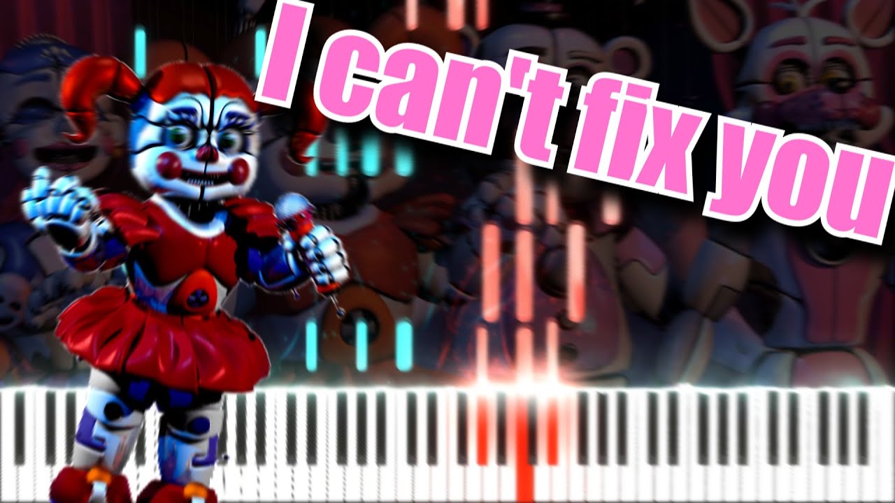 I Can't Fix You - Five Nights at Freddy's Sister Location Song (FNSFSL) | Piano Tutorial