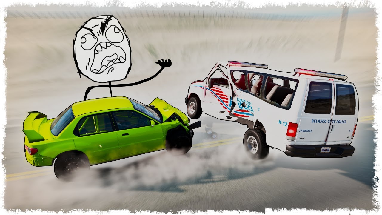 ШУТКИ С ПОЛИЦЕЙ ЗАКОНЧИЛИСЬ ПЛОХО!!! КОШКИ vs МЫШКИ В BEAMNG!!!
