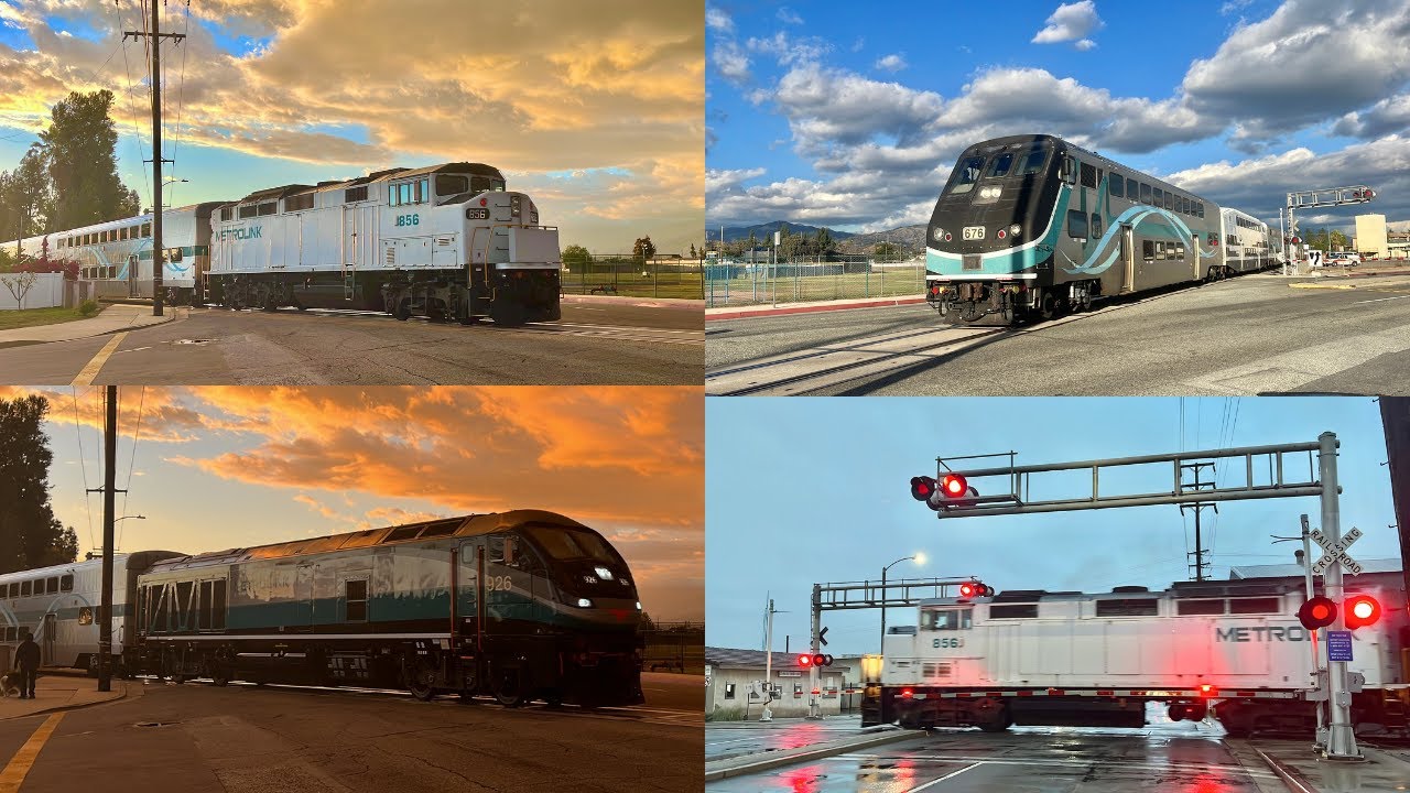 FAST Metrolink Trains! FT SCAX 856 and 926 K3 in Covina, 11/8-9/22