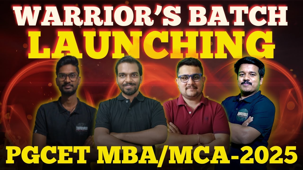 PGCET MBA/MCA-2025 | Warriors Batch Launching