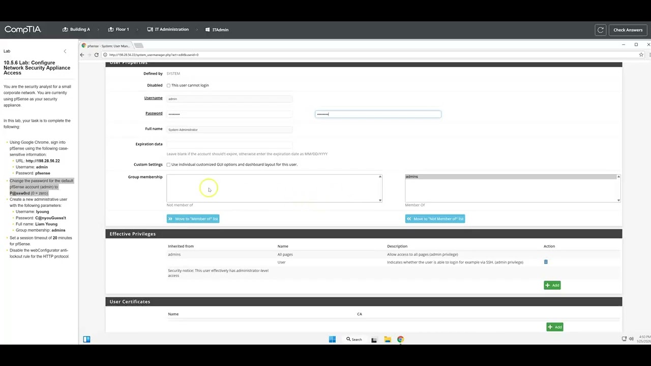 10.5.6 Lab: Configure Network Security Appliance Access