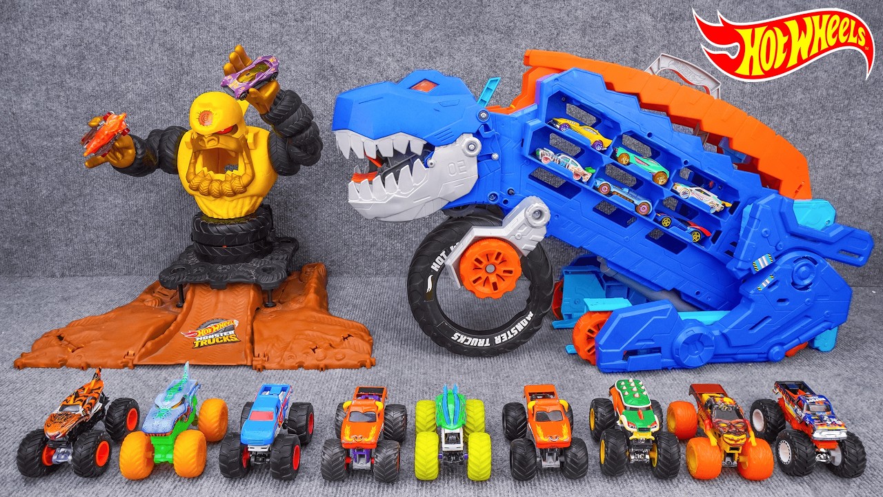 Hot Wheels Collection Unboxing Review ASMR | Hot Wheels Monster Trucks Arena Smashers MEGA-Wrex
