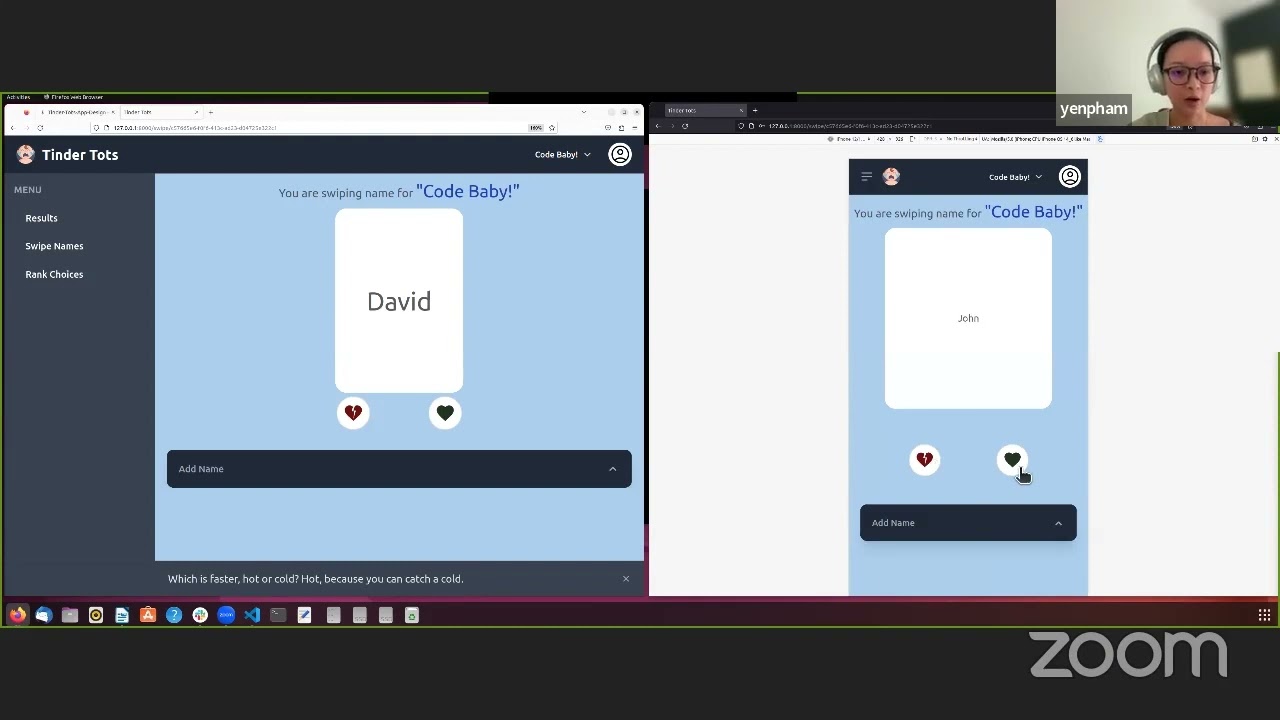 Tango Platoon Group Projects - Tinder Tots