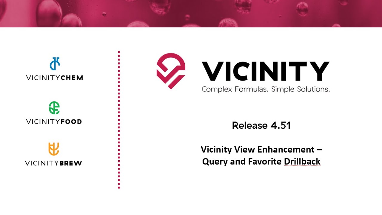 4.51 Vicinity View Enhancement - Query and Favorite Drillback