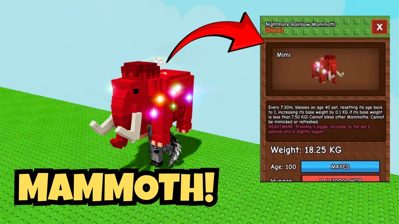 NEW LEAKED PETS Are TOO OP?! 😱 Grow A Garden (MAMMOTH)