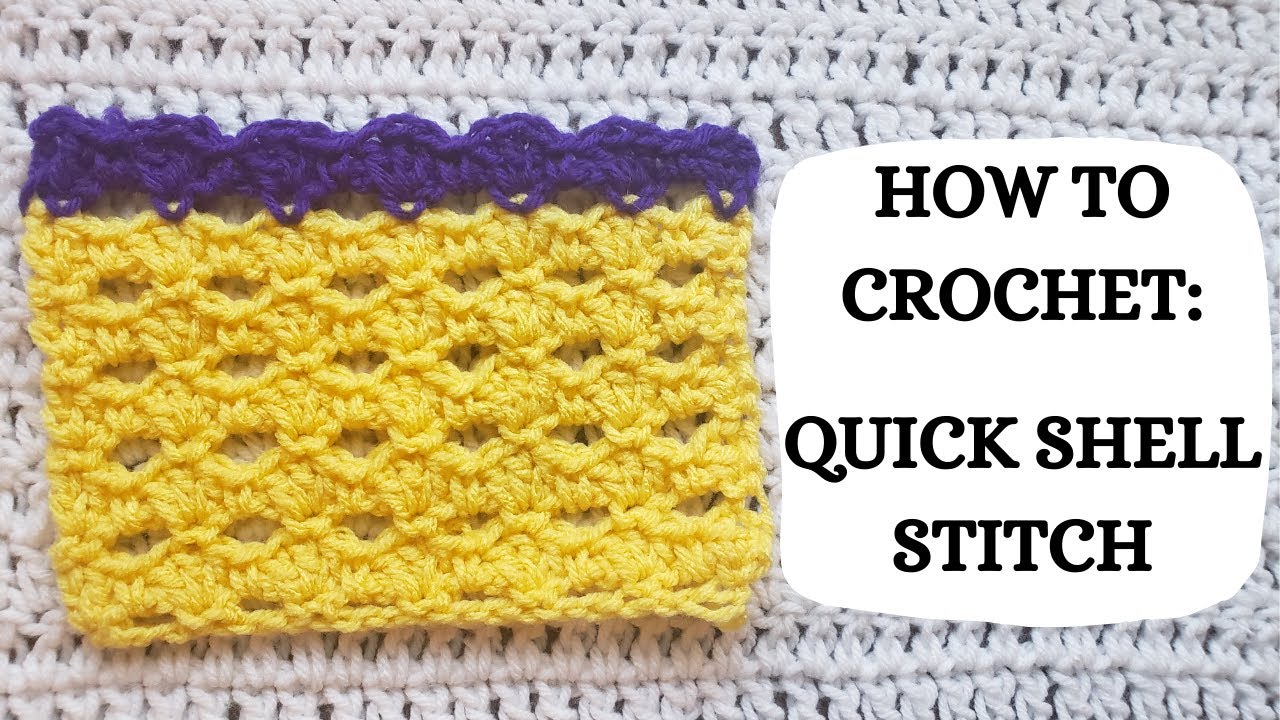 How To Crochet: Quick Shell Stitch | Tutorial, DIY, Beginner Crochet, Easy Crochet, Cute, Fun 🌟