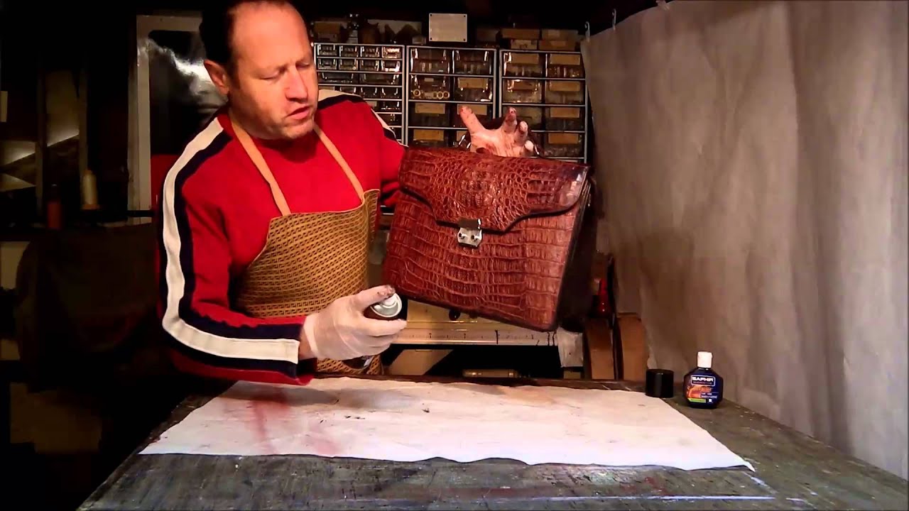 Comment rénover un sac en cuir avec du reptile.