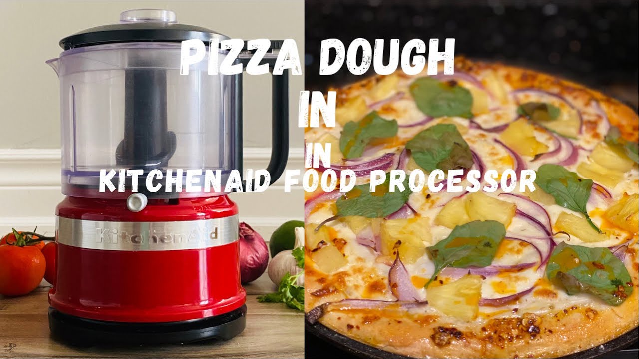 White Sauce Pizza at home | How to make pizza dough in kitchen aid mini food processor | DeSK How2